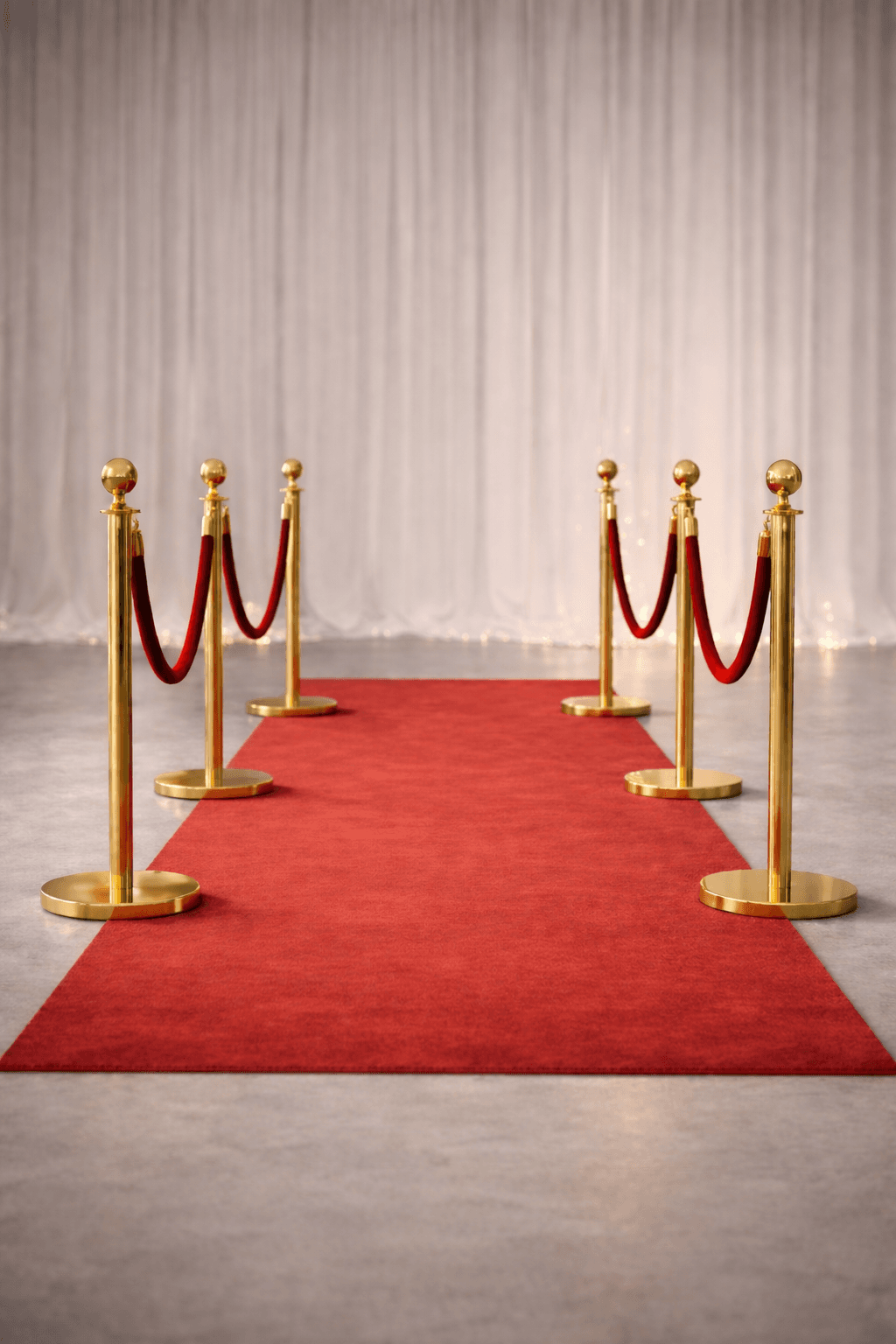 Tapis rouge + poteaux